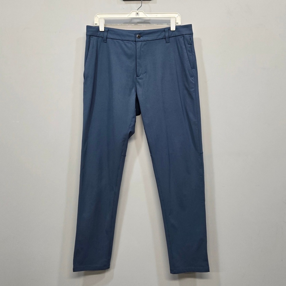 Lululemon ABC Commission Pants Men 33 Club Blue Stretch Golf Travel Performance